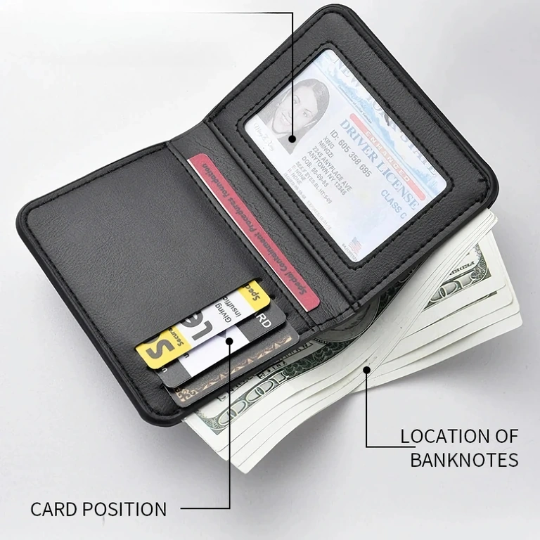 Leder-Cardholder mit Kartenfächern