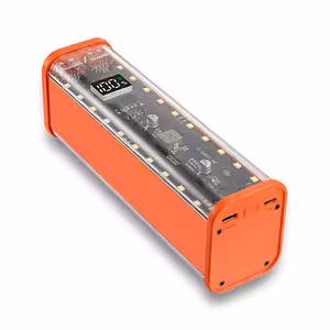 Powerbank-Gehäuse für 8x 18650 Akkus, Frontansicht