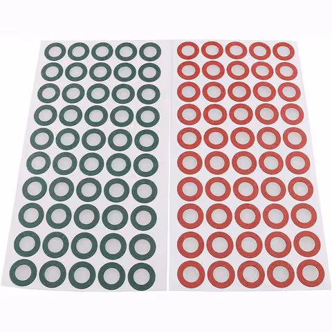Isolierpapier für 18650 Li-Ion-Akkus – Set 100 Stück (50 grün + 50 rot), elektroisolierend