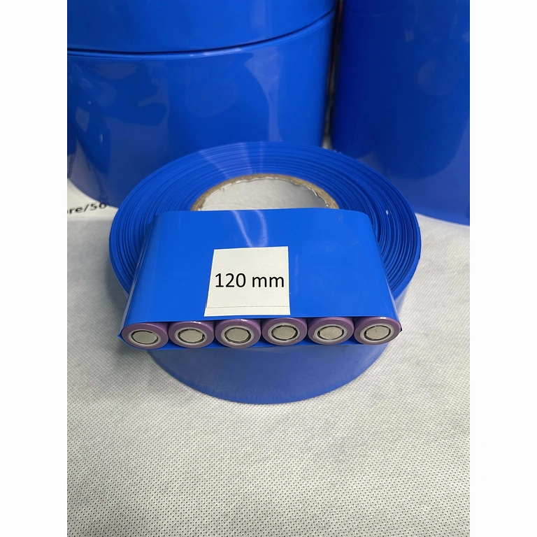 Cellpack Schrumpfschlauch blau 120 mm für 18650 Akkus, pro Meter