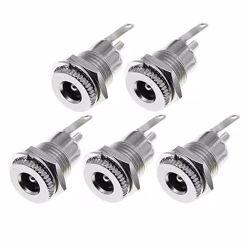Set 5 Stück – DC-Strombuchse 12V 5,5 mm × 2,1 mm – Buchsen-Steckverbinder