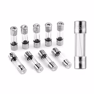 Detail des Glasrohrs der Glassicherung 10A 5x20mm