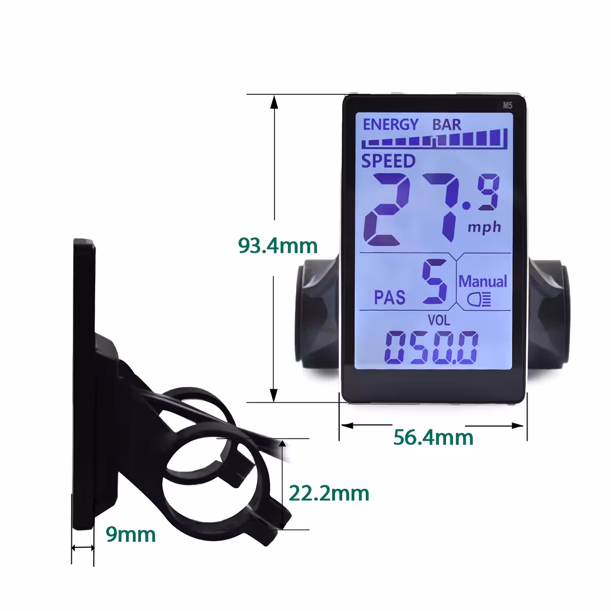 Kompakte Abmessungen 110x55x30 mm des Controllers M5 für E-Bike