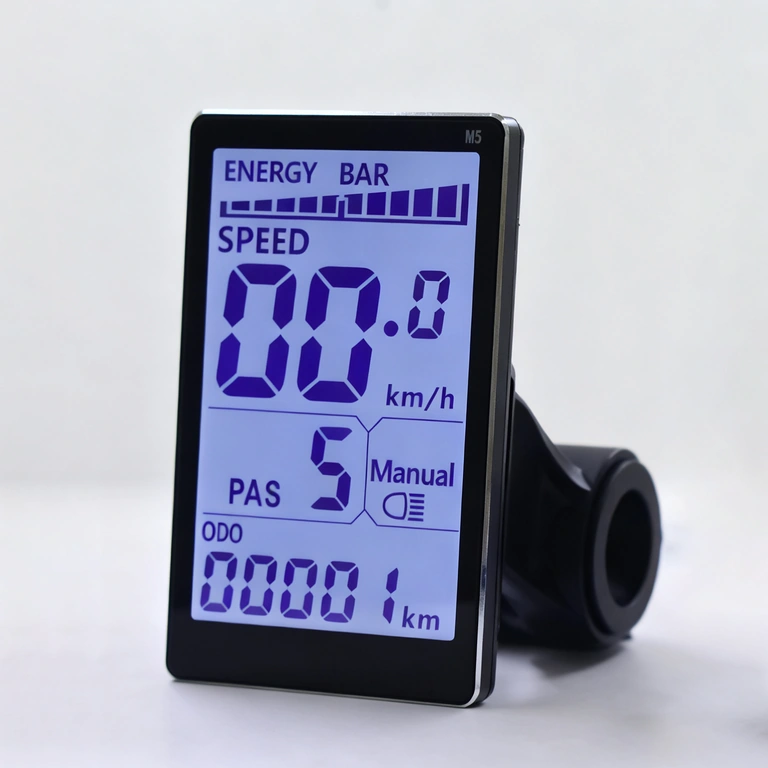 Controller und Display M5 – Seitenansicht Seitenansicht des Controller- und Display-Kits M5 für E-Bike 500W–1000W